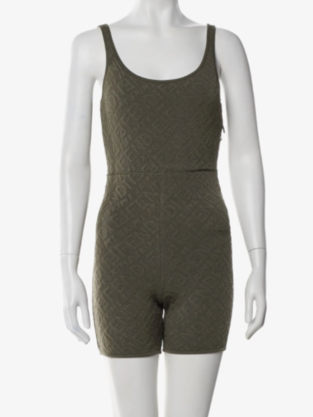SKIMS X FENDI Bodysuit Scoop Neck Khaki Romper 52
